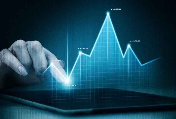 Interação com gráfico de dados em tablet